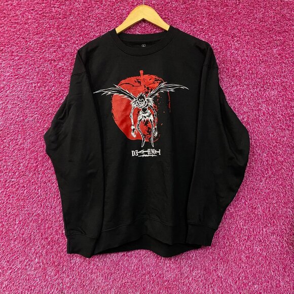 Death Note Ryuk The Shinigami & Red Apple Anime Crewneck Sweatshirt Large - Picture 1 of 5